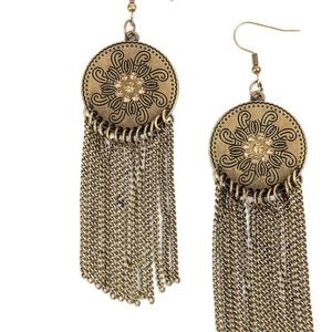 Fringe Brass Control Earring